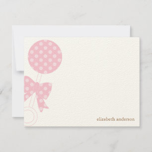 Carte De Correspondance Merci de douche à hochet bébé