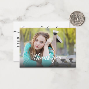 Carte De Correspondance Merci de graduation photo petit