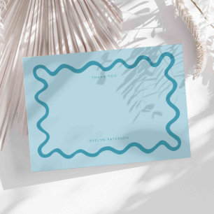 Carte De Correspondance Merci de ligne bleue