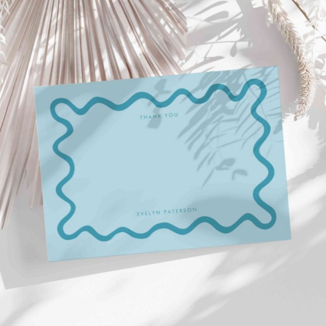 Carte De Correspondance Merci de ligne bleue (Créateur téléchargé)