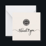 Carte De Correspondance Merci de logo commercial à script curieux simple<br><div class="desc">Ajoutez le logo de votre entreprise et les actifs de votre marque, ainsi que votre adresse de site Web et un message personnalisé en cliquant sur le bouton "Personnaliser" ci-dessus. Disponible en d'autres couleurs et tailles. Pas de quantité minimale de commande et pas de frais de configuration. Commandez autant ou...</div>