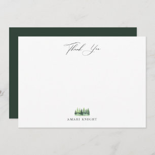 Carte De Correspondance Merci des forêts boisées