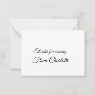 Carte De Correspondance merci d'être venu nom du texte du message