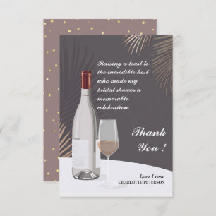 Carte De Correspondance Merci d'hôte de Fête des mariées moderne