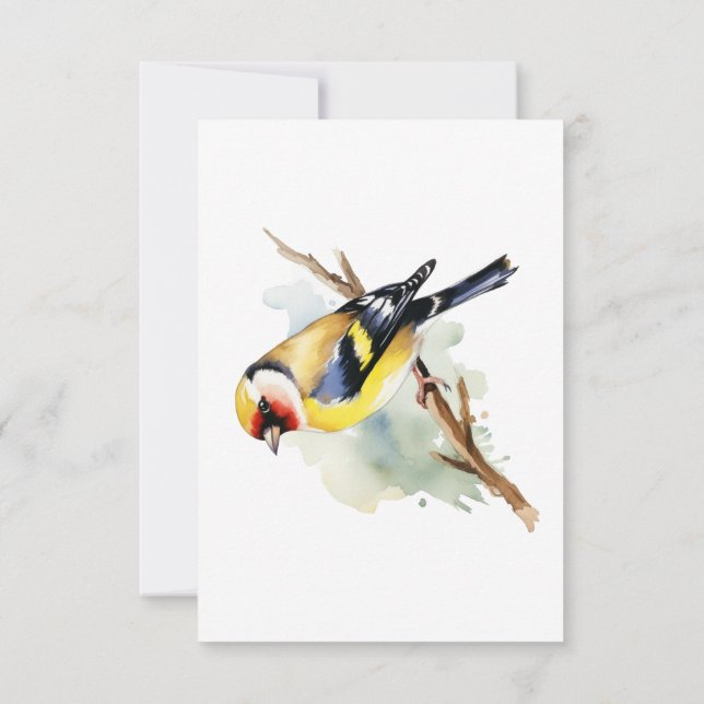 Carte De Correspondance Merci funéraire aux oiseaux jaunes bleus, Sympathi (Dos)