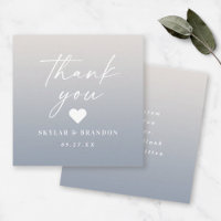 Merci Mariage bleu ivoire Ombre Gradient Dusty