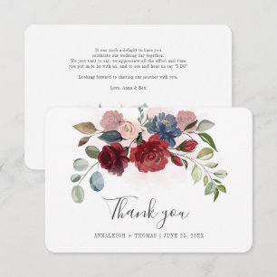 Carte De Correspondance Merci Mariage végétal
