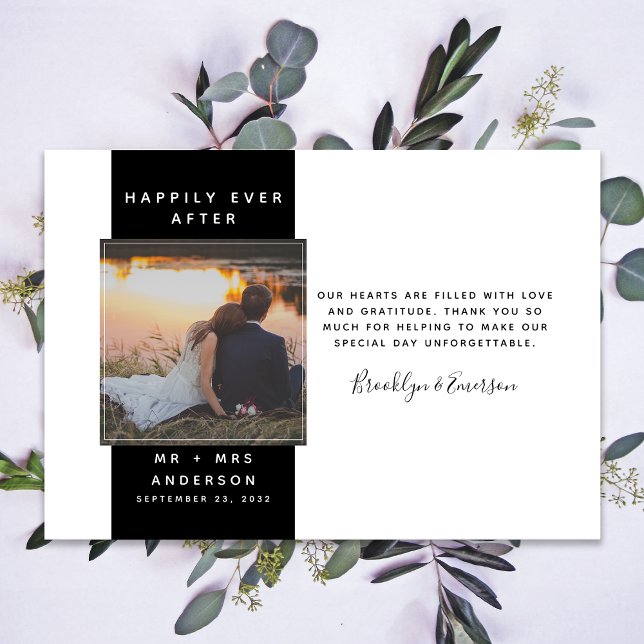 Carte De Correspondance Merci mini Mariage photo budget (Créateur téléchargé)