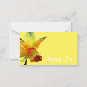 Carte De Correspondance Merci moderne daffodique fleurs aquarelle art