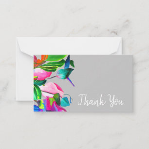 Carte De Correspondance Merci moderne floral aquarelle art