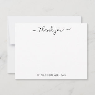 Carte De Correspondance Merci moderne simple Typographie de script élégant