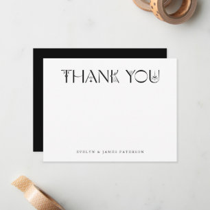Carte De Correspondance Merci mystique blanc