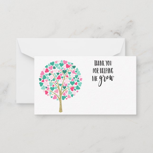 Carte De Correspondance Merci Nursery Enseignant cadeau de départ fleurist (Devant)