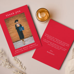 Carte De Correspondance Merci photo simple minimaliste