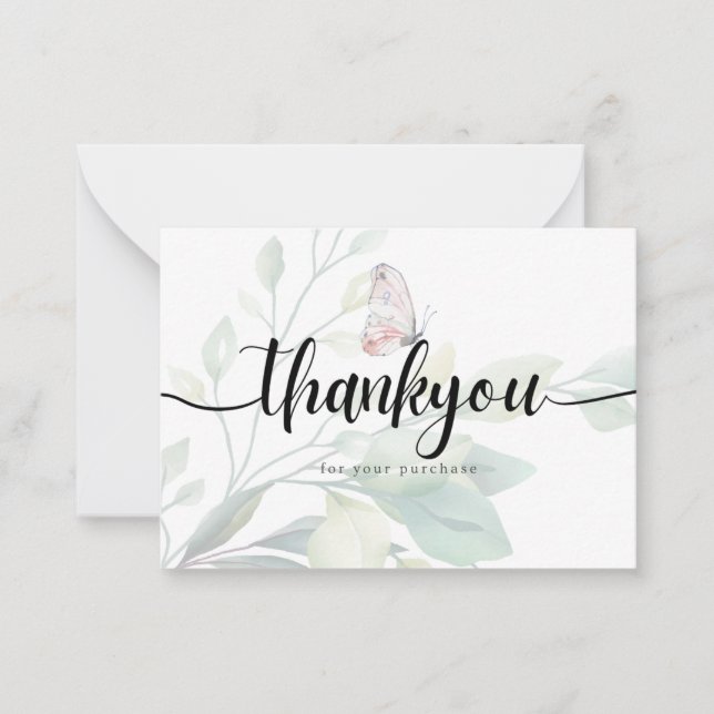 Carte De Correspondance Merci pour votre achat (Devant)