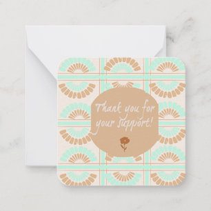 Carte De Correspondance Merci pour votre soutien :