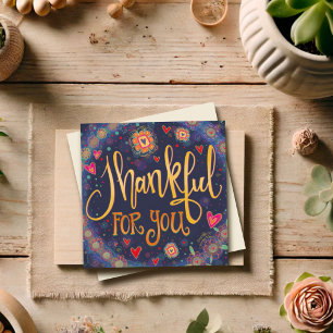 Carte De Correspondance Merci pour vous Inspirivity Fun Colorful Merci