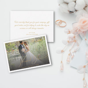 Carte De Correspondance merci stylo écriture manuscrite mariage photo