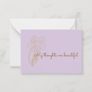 Carte De Correspondance Mes pensées sont de belles affirmations positives