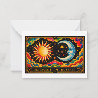 Carte De Correspondance Messages des étoiles - Conception 1