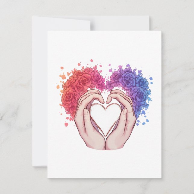 Carte De Correspondance Midnight Bloom : Cœur de Rose Gothique (Devant)