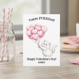 Carte De Correspondance Mignon Chat Blanc Vous êtes PARFAIT Enfants Saint-