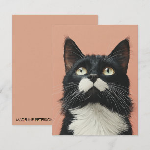 Carte De Correspondance Mignon Chat Noir Amateur de Chats