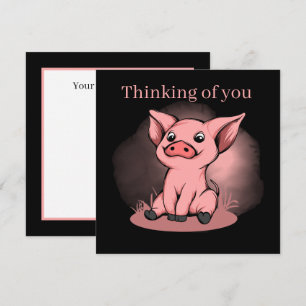Carte De Correspondance Mignon de penser que vous les amoureux des cochons