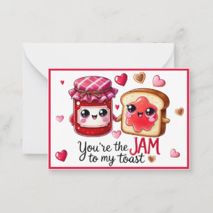 Carte De Correspondance Mignon Kawaii Confiture et Toast