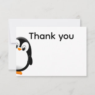 Carte De Correspondance Mignon manchot noir et blanc