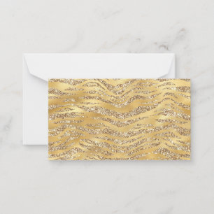 Carte De Correspondance Mignon motif imprimé peau de tigre doré pour amour