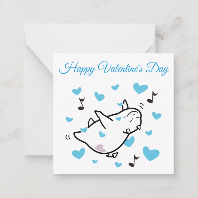 Carte De Correspondance Mignonette Shy Devil dans Happy Hearts Sky Valenti (Devant)