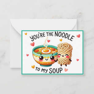 Carte De Correspondance Mignons Nouilles et Soupe Kawaii