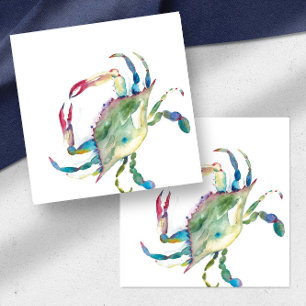 Carte De Correspondance Mini crabe coloré à l'aquarelle