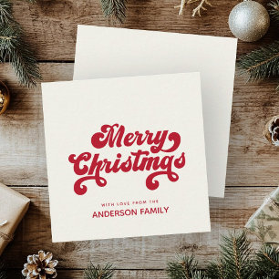 Carte De Correspondance Mini Joyeux Noël Moderne Vacances Minimalistes