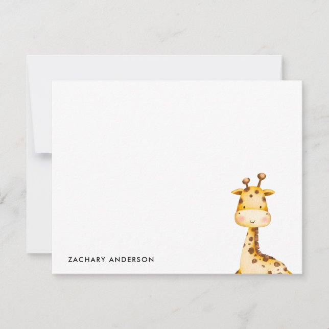 Carte De Correspondance Mini mignon bébé Giraffe Enfants Personnalisé (Devant)