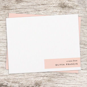 Carte De Correspondance Mini minimaliste rose vif moderne simple