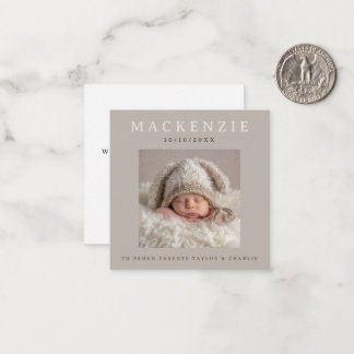 Carte De Correspondance Mini Photo New Baby Photo Personalized 2 sided