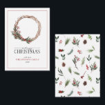 Carte De Correspondance Mini Rouge Berry Wreath Winter Joyeux Noël<br><div class="desc">Voici la Mini Red Berry Winter Wreath Joyeuse carte de Noël! Cette carte de vacances simple mais élégante 3.5x2.5 est parfaite pour répandre la joie cette saison. Doté d'une feuille d'aquarelle peinte à la main de branches, d'épicéas et de baies rouges festives, il est sûr d'apporter un sourire à quiconque...</div>