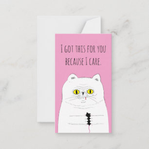 Carte De Correspondance Mini Valentine's Day Card Pack Chat avec souris