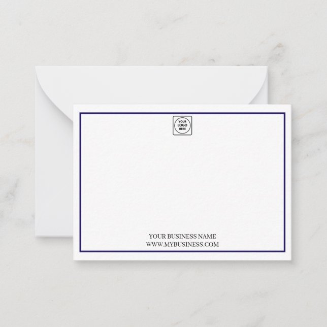 Carte de correspondance minimale avec logo d'entre (Devant)