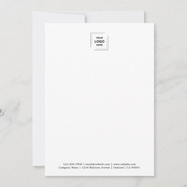 Carte de correspondance minimale verticale 5x7 pou (Devant)