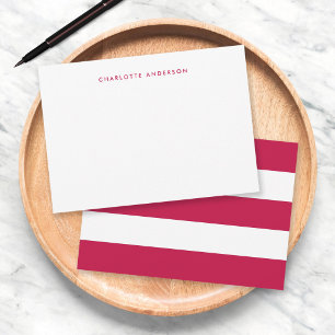 Carte De Correspondance Minimalisme Moderne - Rayures Blanches & Couleur P