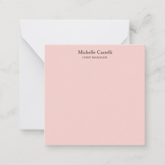 Carte De Correspondance Minimalist Professional Unique Classical Pastel (Devant)