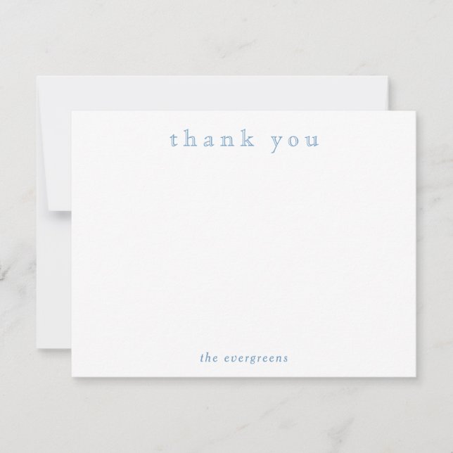 Carte De Correspondance Minimalist Thank You Couples or Family Stationery (Devant)
