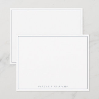 Carte De Correspondance Minimaliste Basic Personnaliser Dusty Blue