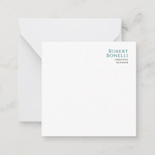Carte De Correspondance Minimaliste Bleu et Blanc Moderne Votre Nom