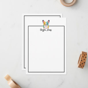 Carte De Correspondance Minimaliste – Bouledogue Français