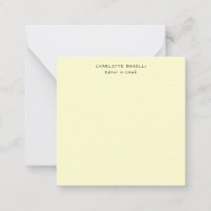 Carte De Correspondance Minimaliste Classique Professionnel Crème Uni