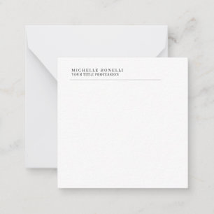 Carte De Correspondance Minimaliste Classique Simple Professionnel Propre